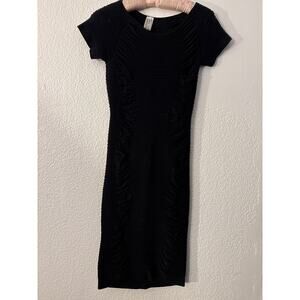 ￼ prime cut black fitted dress open back